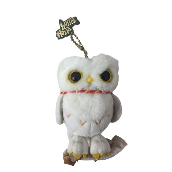 Harry Potter White & Gray Stuffed Animal/Plush Hedwig Owl with Charm on it - Picture 1 of 8
